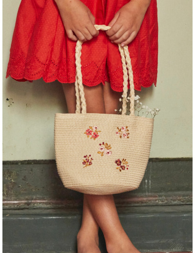 Sac en paille brodé