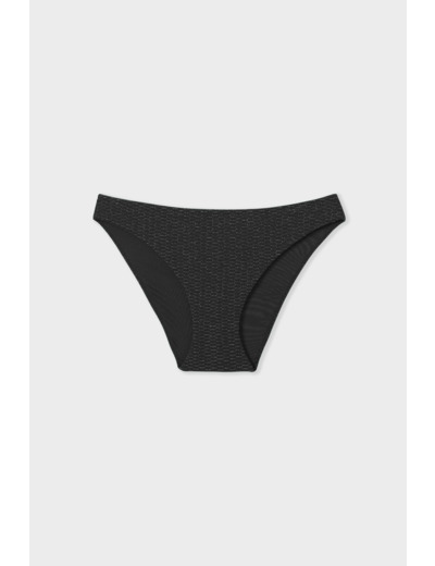 Culotte bikini bas de maillot détail argenté