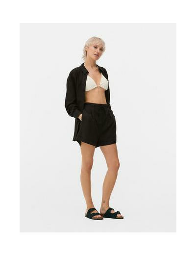 Short à nouer en mélange de coton
