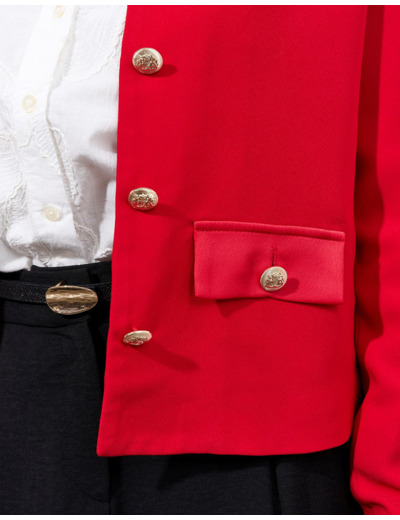 Veste unie ROUGE Femme