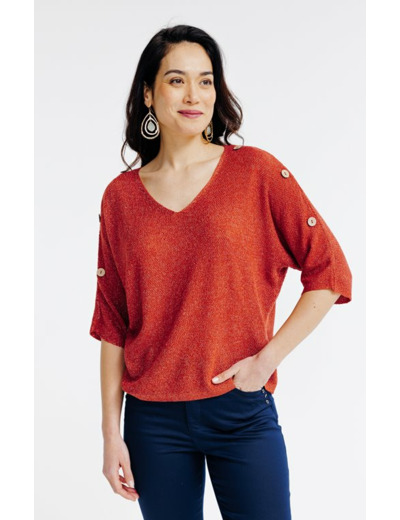 Pull maille brillante