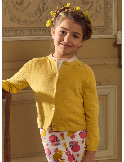 Gilet jaune brodé