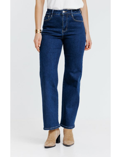 Pantalon denim coupe large