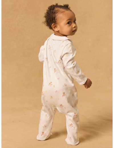 Grenouillère en interlock zippé