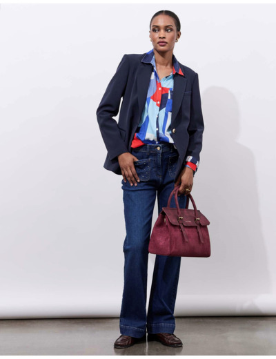 Veste tailleur unie MARINE Femme