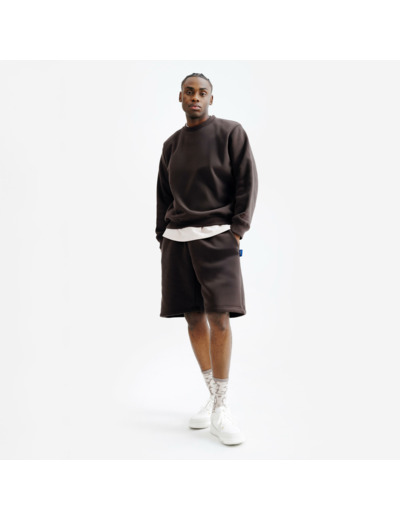 Sweat col rond mixte, Elementals, marron