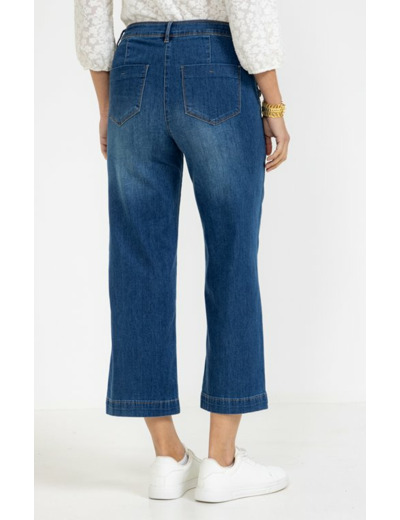 Pantacourt large en denim