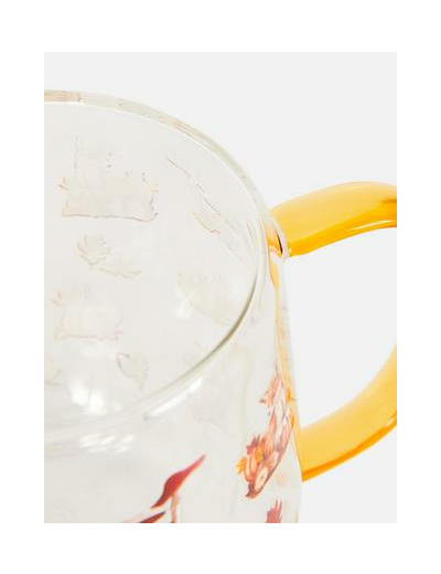 Mug en verre à motif automnal