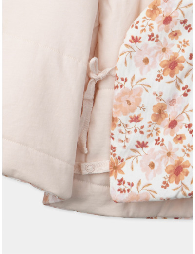 Veste à capuche en velours côtelé