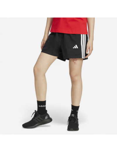 Short de fitness femme, noir
