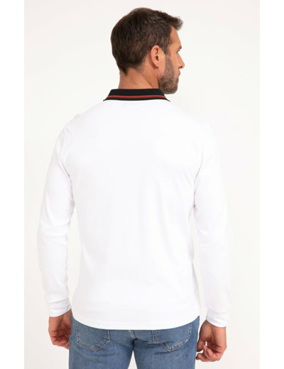 Polo manches longues Brique