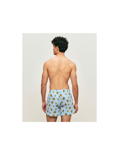 Caleçon en coton à rayures motifs mandarines