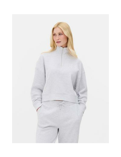 Sweat-shirt gaufré à col zippé à coordonner