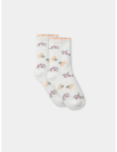 Chaussettes bouclette fleur