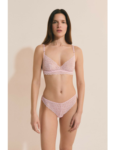 Soutien-gorge brassière à motifs cœurs,Soutien-gorge brassière à motifs cœurs;${refinementColor}