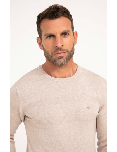 Pull col rond uni Sably