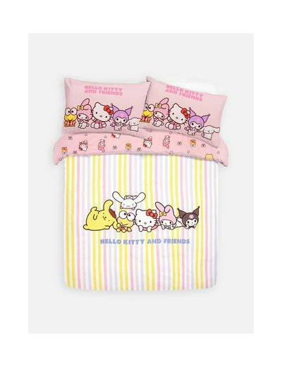 Parure de lit double réversible Hello Kitty and Friends