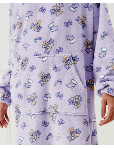 Pull plaid en polaire