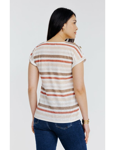 Tee-shirt rayé manches courtes