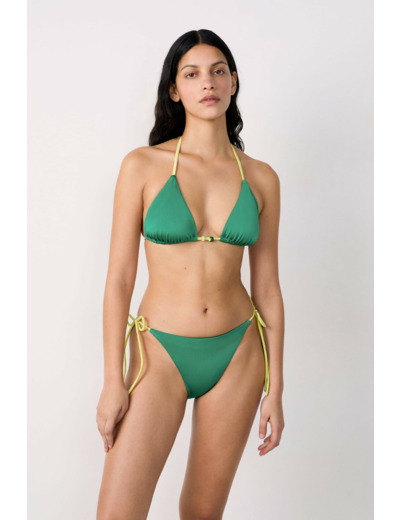 Triangle détails perles haut de maillot