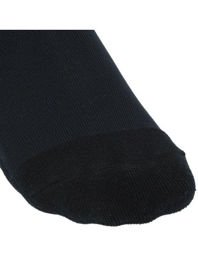 Chaussettes équitation adulte 100 noir rayures blanches et grises