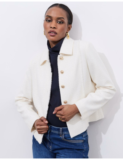 Veste en tweed ECRU Femme