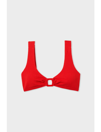 Brassière haut de maillot détail anneau