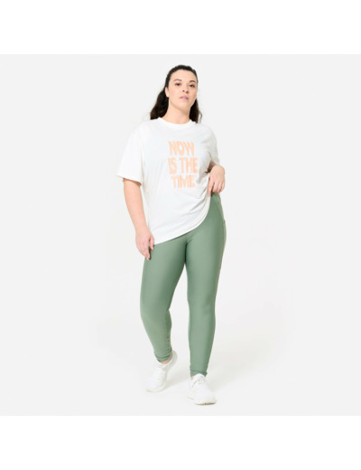 Legging fitness avec poche téléphone femme, vert foncé