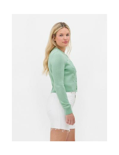 Gilet court à fleurs