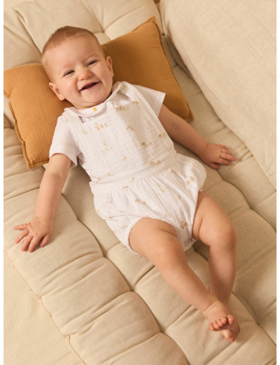 Ensemble body et barbotteuse en gaze de coton