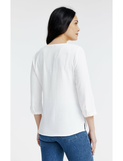 Tunique unie avec plastron