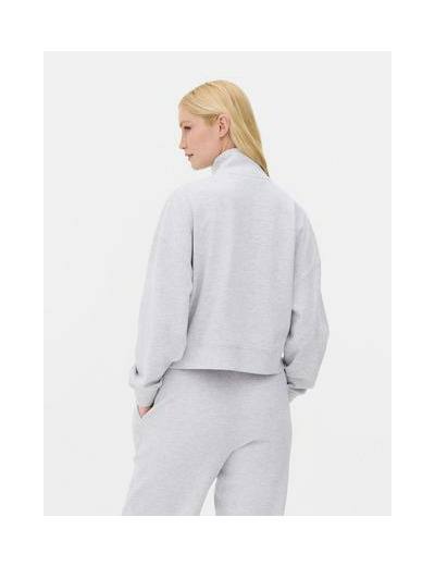 Sweat-shirt gaufré à col zippé à coordonner