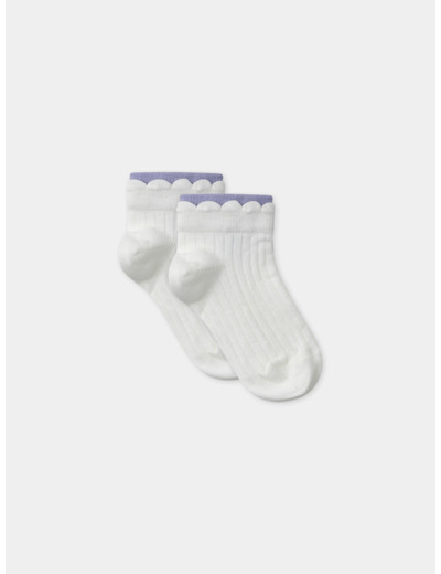 Chaussettes basses jacquard fleurs