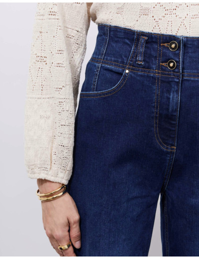 Jean long Wide MARINE Femme