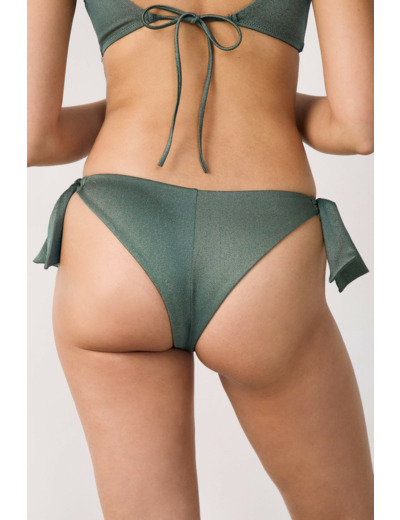 Bikini brésilien à nouer bas de maillot pailleté