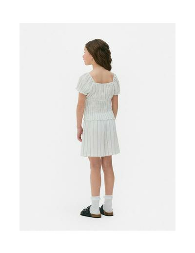 7–15 ans | Ensemble blouse froncée et short à rayures