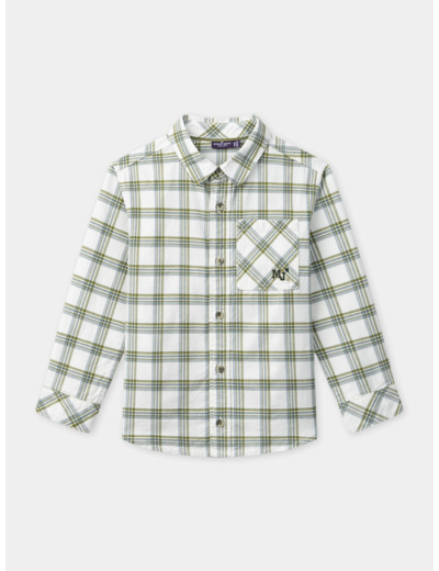 Chemise à carreaux et manches longues Garçon