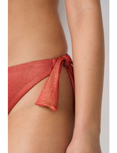 Bikini brésilien à nouer bas de maillot pailleté