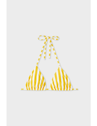 Triangle sans armatures rayé haut de maillot