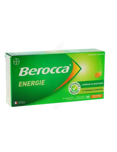 Berocca Energie Comprimés Effervescents Orange Boîte De 30