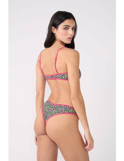 Brassière haut de maillot fleuri